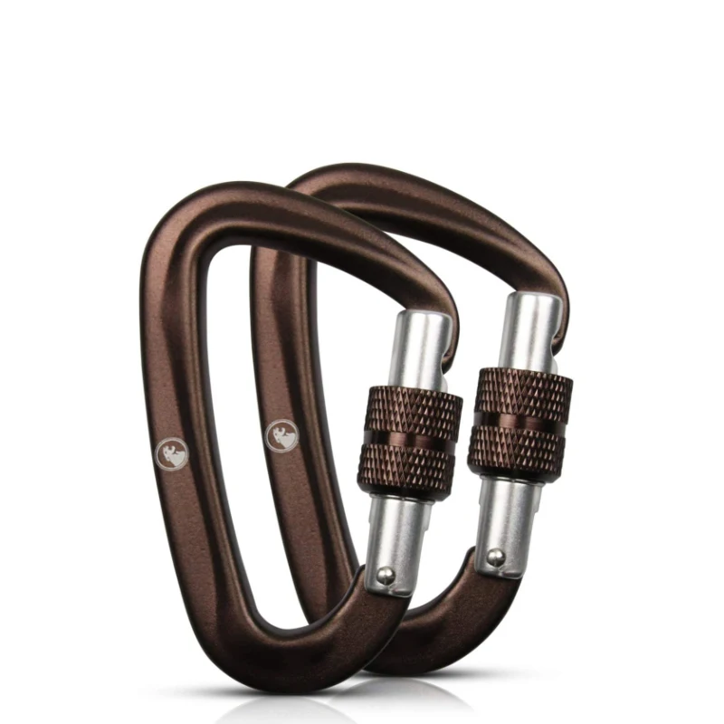 500kg black color Aviation aluminum D Mousqueton keychain 5kn carabiner on sale
