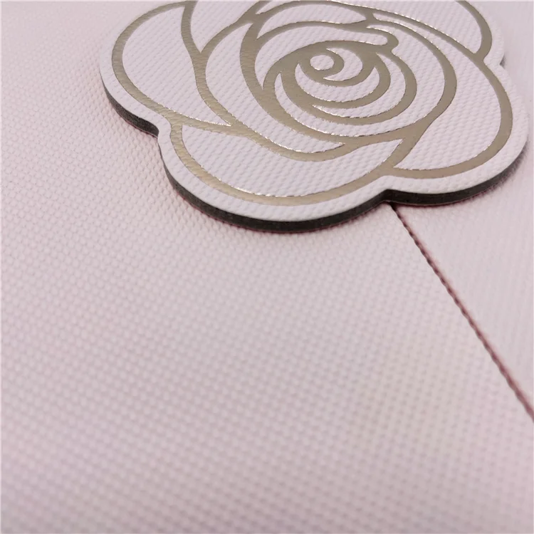 Double Door Recyclable Pink Magnetic Rose Shield Closure Candle Paper Packaging Box For Gift Set Perfume Packing