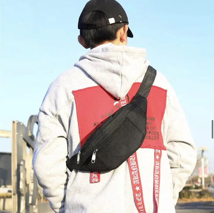 Wholesale Custom Polyester Neon Fanny Pack Waist Bag for Men Women Hip Belt Bum Pouch Sport Travel Purse
