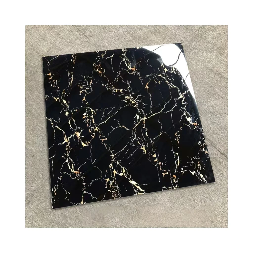 Дешевая фарфоровая керамическая плитка 60*60 полностью полированный черный фарфор интерьер 40*40 для пола гостиной