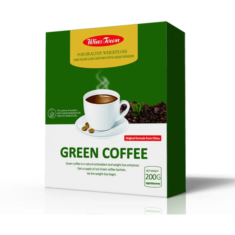 High Quality Herbal Flat Tummy Detox Green Coffee Natural Diet Instant Coffee