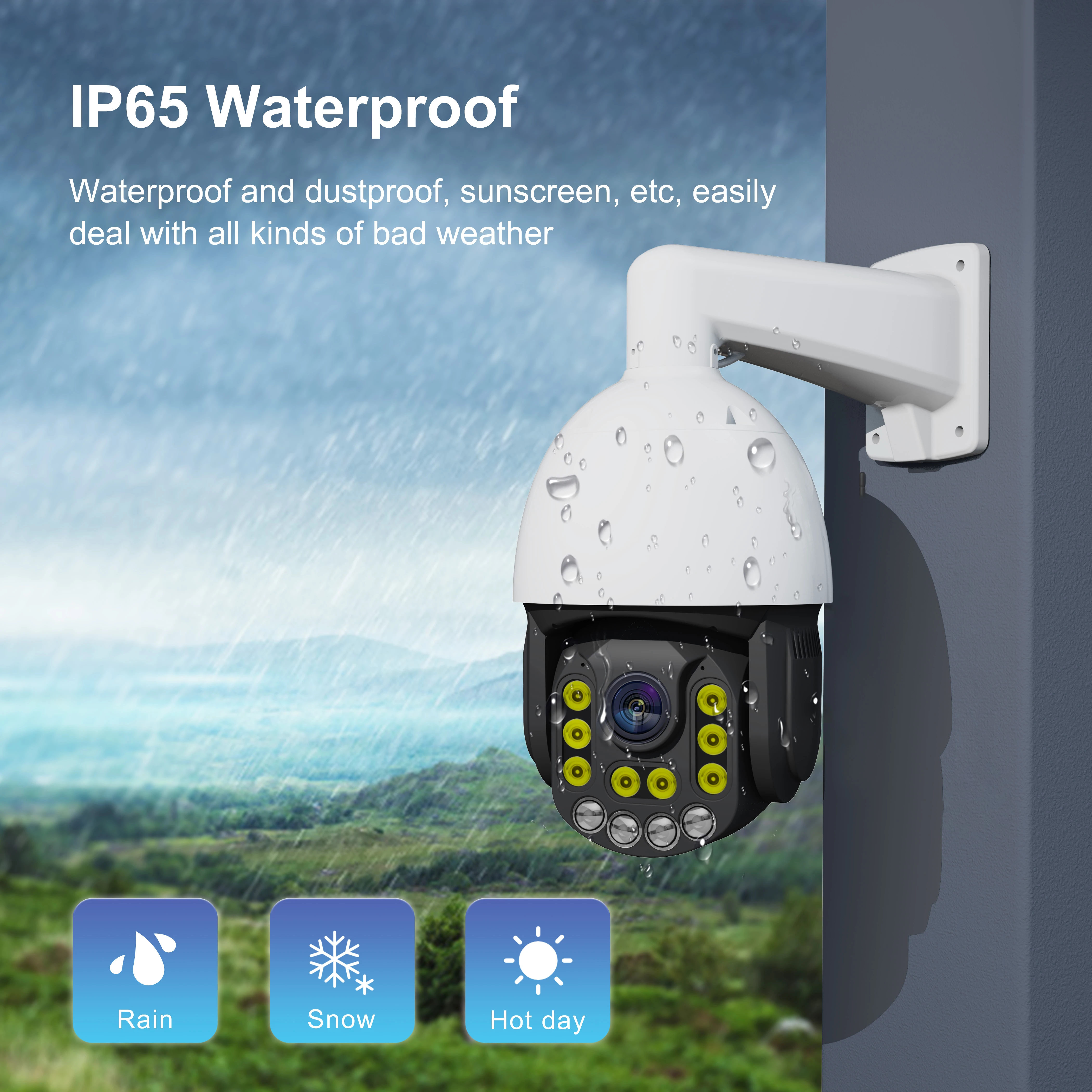 Двухсветовая сетевая камера ночного видения IP 33X оптический зум 8MP CCTV на большие расстояния Высокая Спира купольная безопасности