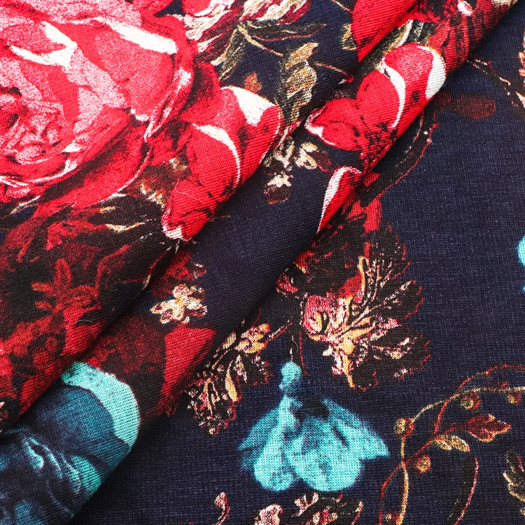 Custom printed poly fabric wholesale in market dubai,Customize wholesale french terry printed 100% poly fabric