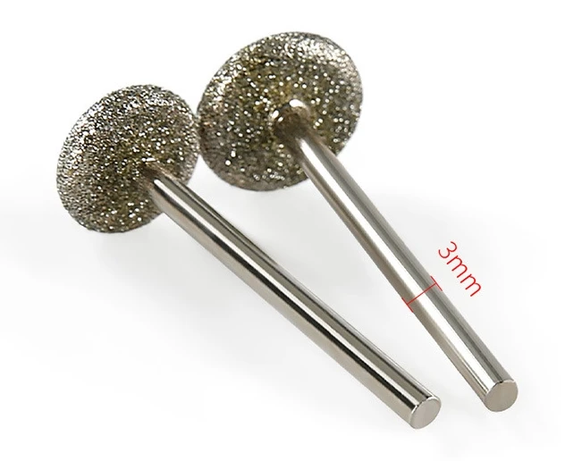 Hot Sell Diameter Of Shank Circle Type Abrasive Tools Diamond Mounted Points Burr Carving Bits For Gem Marble