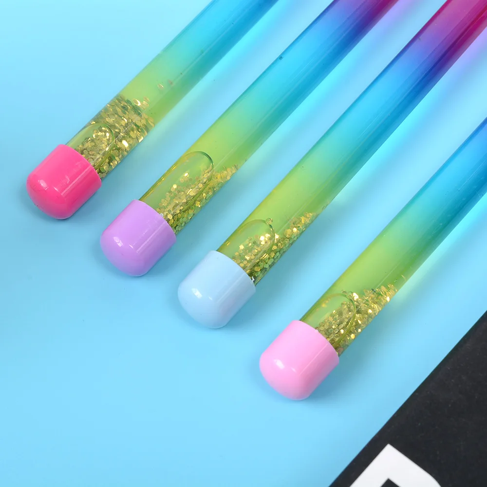 Novelty customized quicksand pen fairy magic floating liquid ballpoint pen magic wand pen for gift