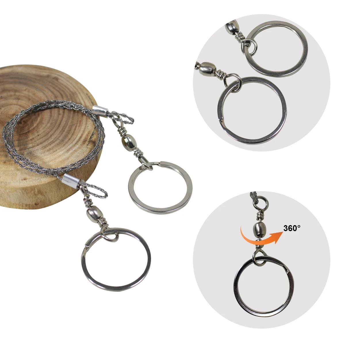 Pocket Light Weight Chainsaw Cable Cutting String Chain Wire Saw for Backpacking Gear