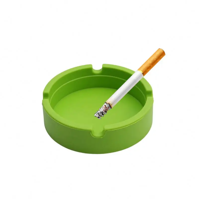 Оптовая продажа, индивидуальный логотип, печатная реклама, флуоресцентная мраморная круглая силиконовая карманная пепельница для сигарет