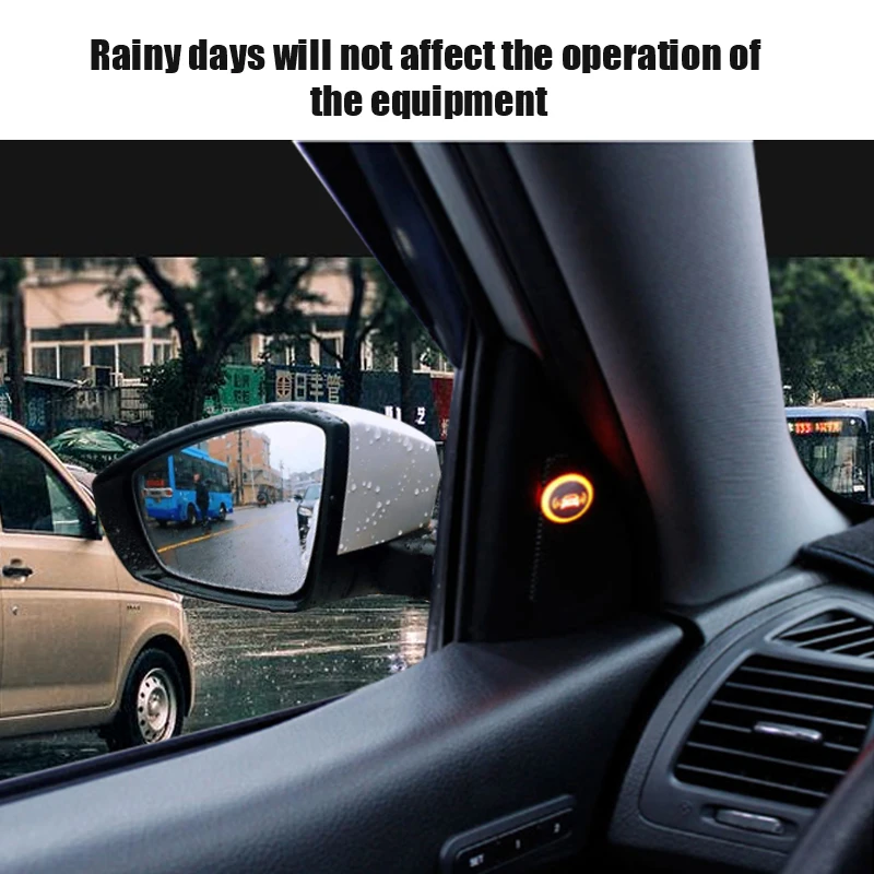 flashing warning ultrasonic radar car blind spot detection assist bsd system