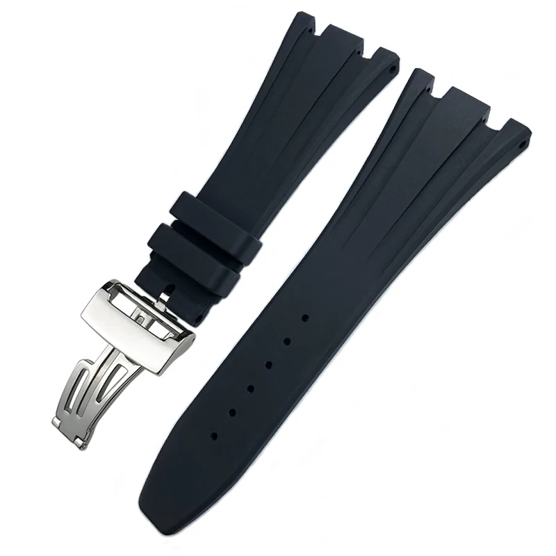 28mm Rubber Watchbands For Audemars Piguet FKM Rubber Sheet 26170 15710 OFFSHORE Piet Watch Band Strap Folding Buckle Bracelets