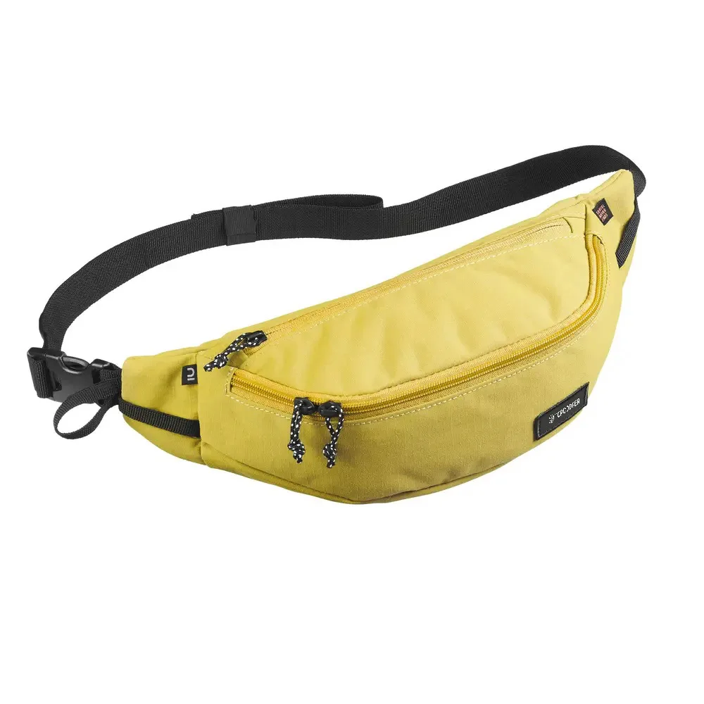 Outdoor Waterproof Nylon Sports Waist Bag Adjustable Running Belt with Large Zipper Pocket and Headphone Hole