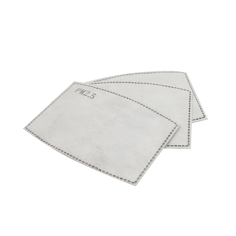 
New product mouth-muffle accessories soft changeable 5-layer pm25 activated carbon filter for face mouth cover 