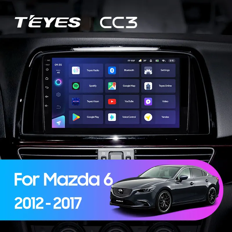  Автомагнитола TEYES CC3 для Mazda 6 3 GL GJ 2012-2017 мультимедийный видеоплеер навигация стерео GPS Android 2din разъем 2 din
