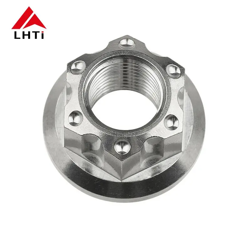 M8 M10 Gr5 titanium hex flange nuts  rear axle nuts hub wheel nuts