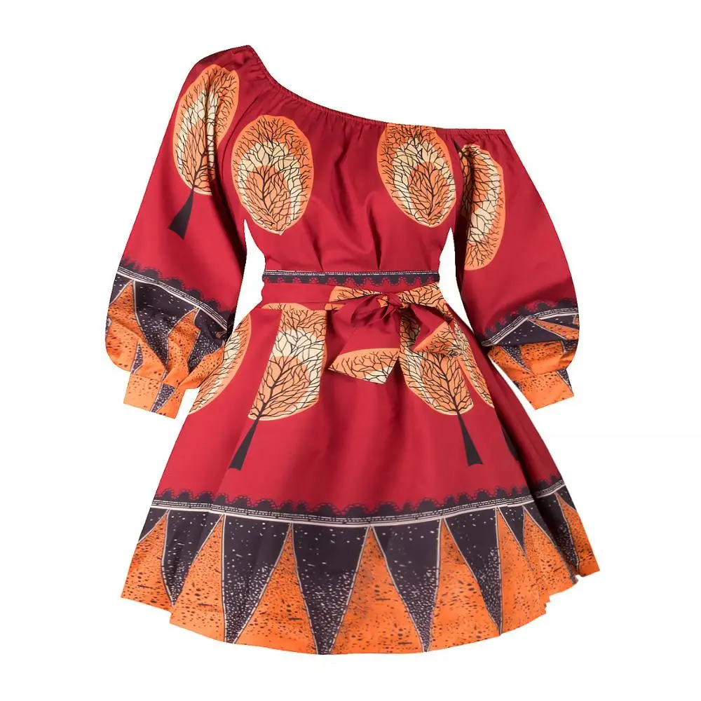 2020 Hot Sale Wholesale Off Shoulder Women african kitenge dress designs picture for lady