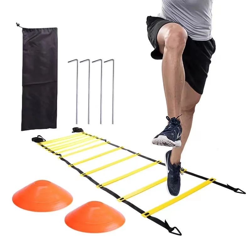 Football/Soccer Speed Quickness Agility Training Sets Equipment Ladders Hurdles Hex Rings Cones Reaction Ball With Carry Bag