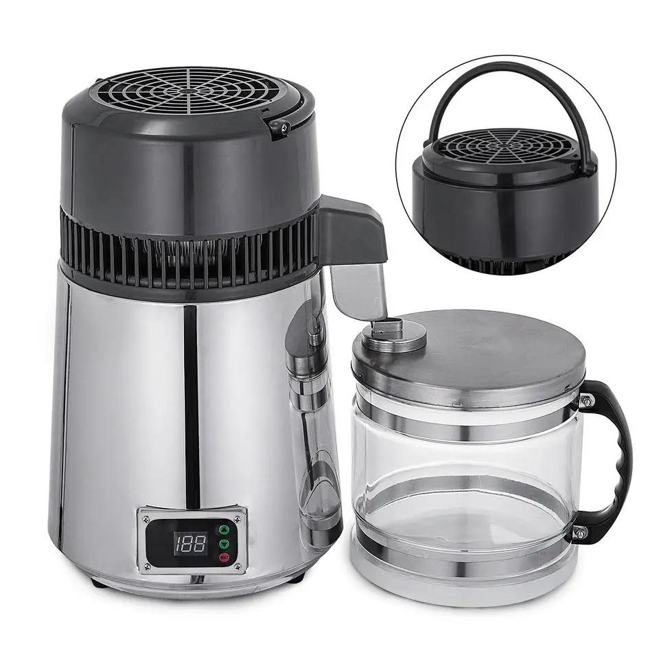 4L Dental Use portable 304 stainless CE Approved Glass Homeuse Laboratory Used Water Distiller