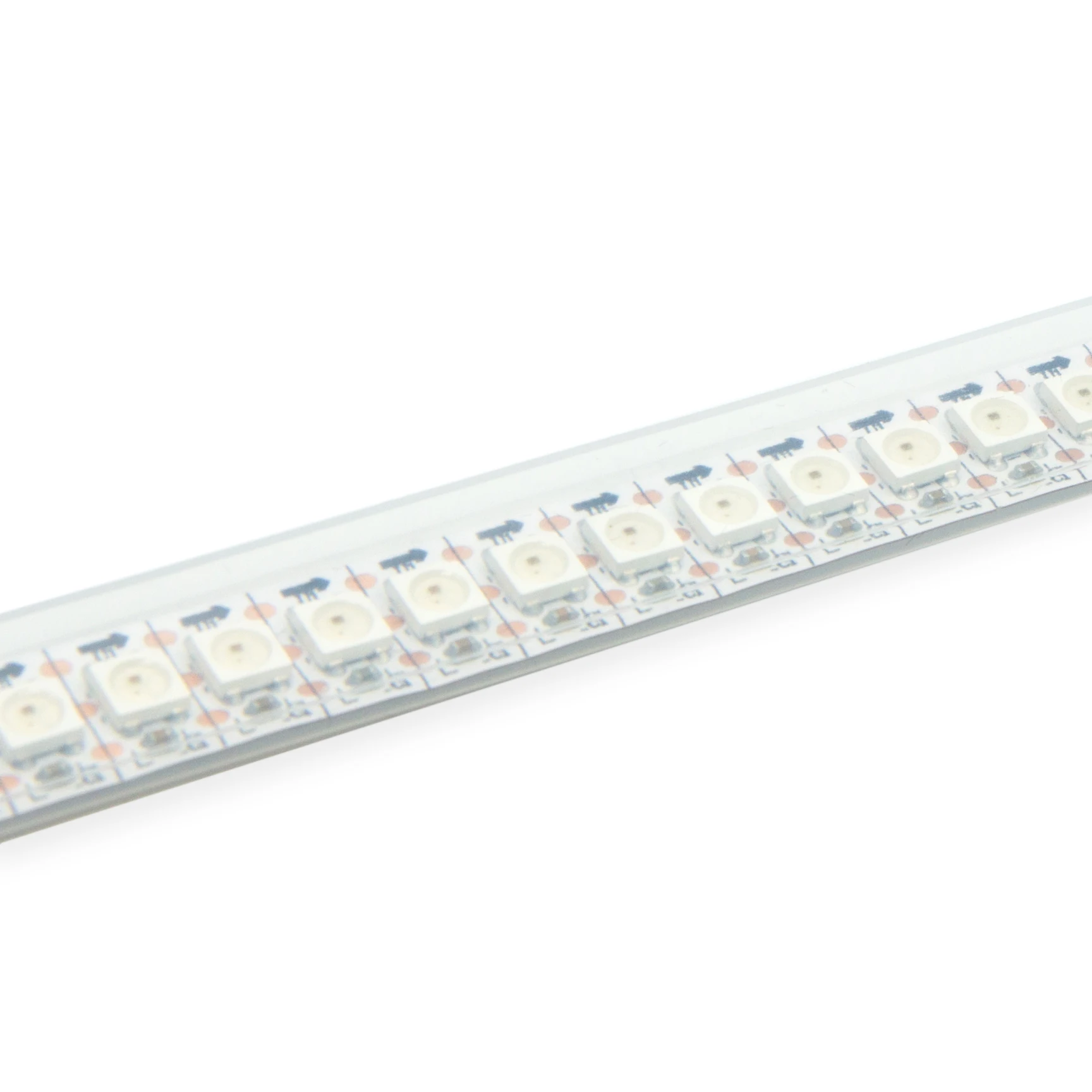 Glite Addressable WS2812 RGB 144LEDs/m IP67 DC5V Digital Remote Led Strip with smd5050 chips for garden