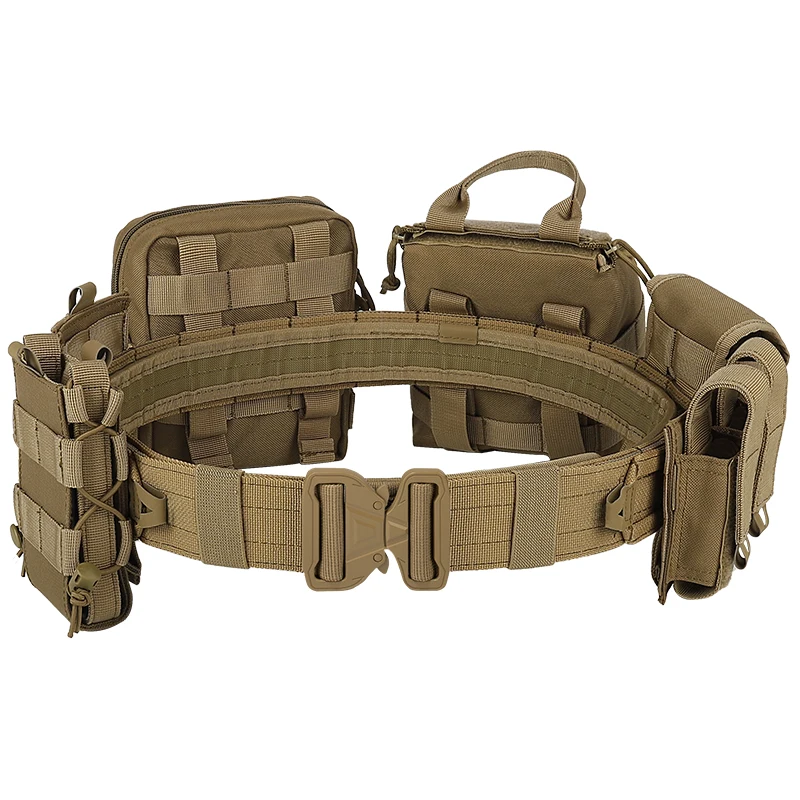 YAKEDA Multifunctional Tactical Belt Set Quick Release Tactico Belts for Training and Security for Personal Defense Equipment