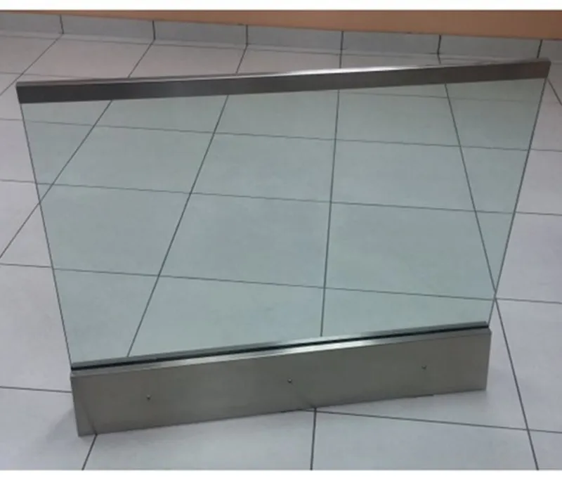 Frameless Aluminum U Channel Glass Railing For Balcony
