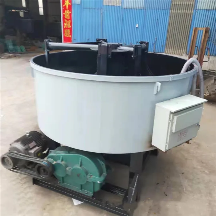 Low Consumption Refractory Concrete Pan Mixer 350l Pan Mixer Steel Thickness 6mm