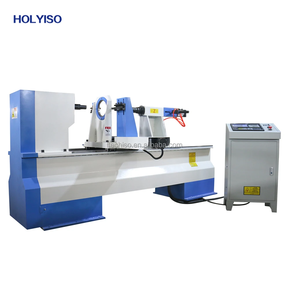 KI-1050D high precision 1500mm CNC automatic wood turning lathe machine with 2 cutters