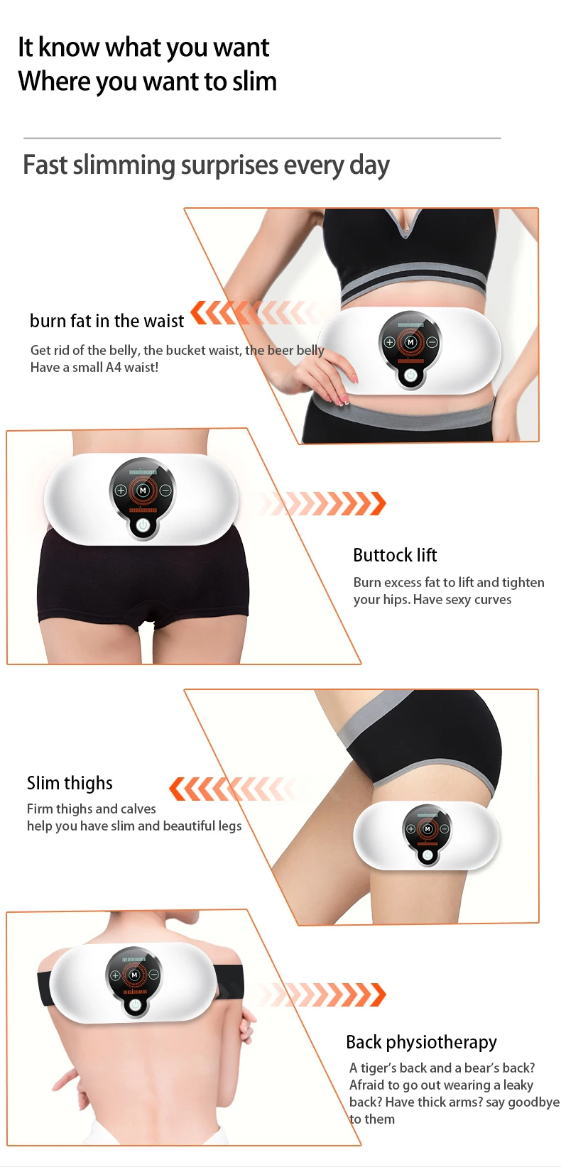 Electric Waist Belly Abdominal Slimming Massager Period Massage Belt Machine