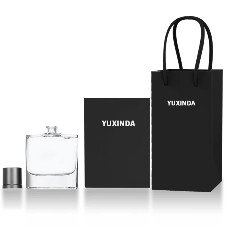 wholesale luxury perfume bottles unique square glass crystal 100ml 50ml perfume bottles manufacture
