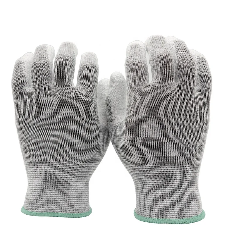 Carbon fiber PU coated touch screen glove ESD gloves