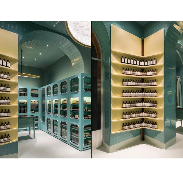Makeup Display Cabinet and Perfume Kiosk for Cosmetic Shop Furniture Design OEM
