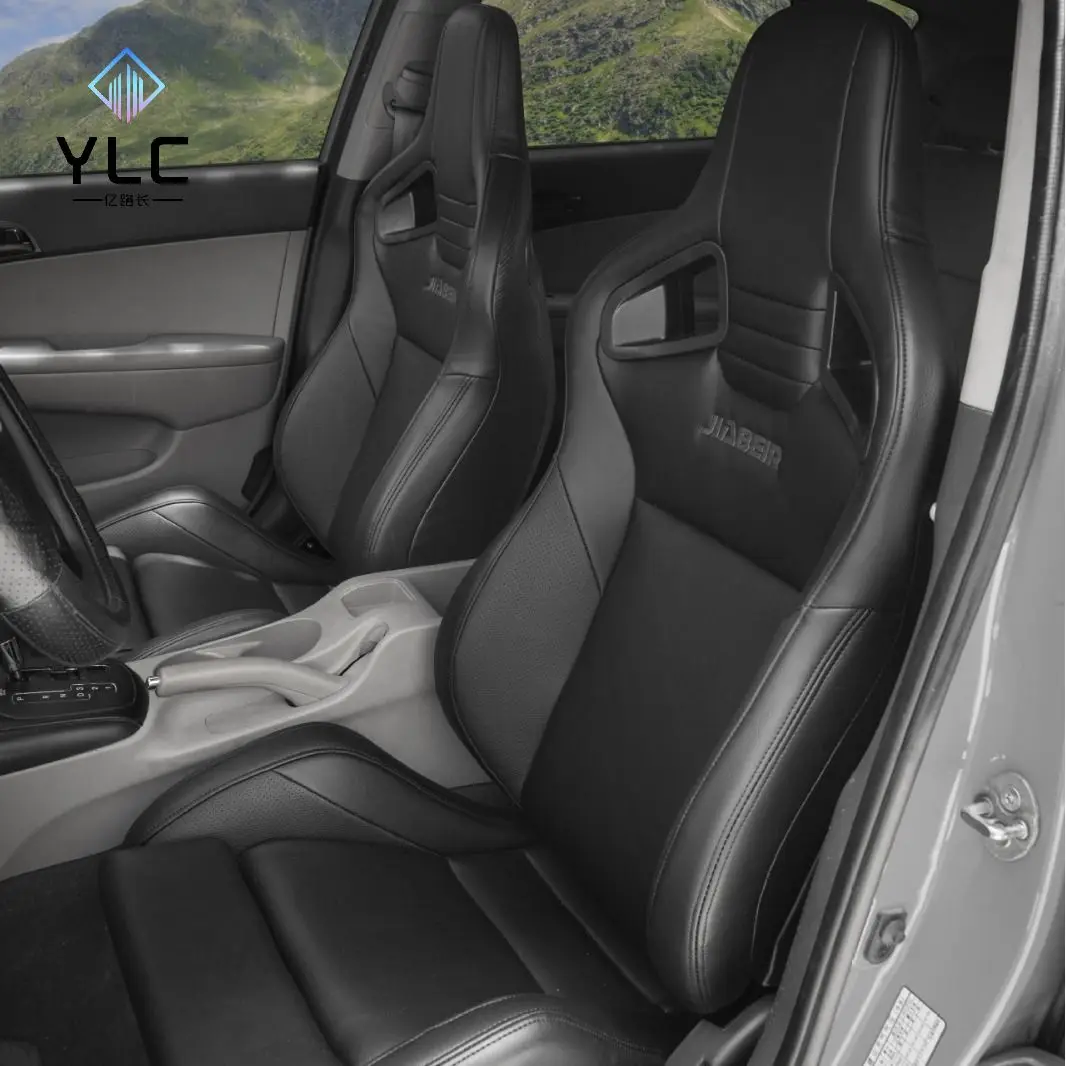 Recline Red Suede Carbon Fiber CF Racing Car Seats