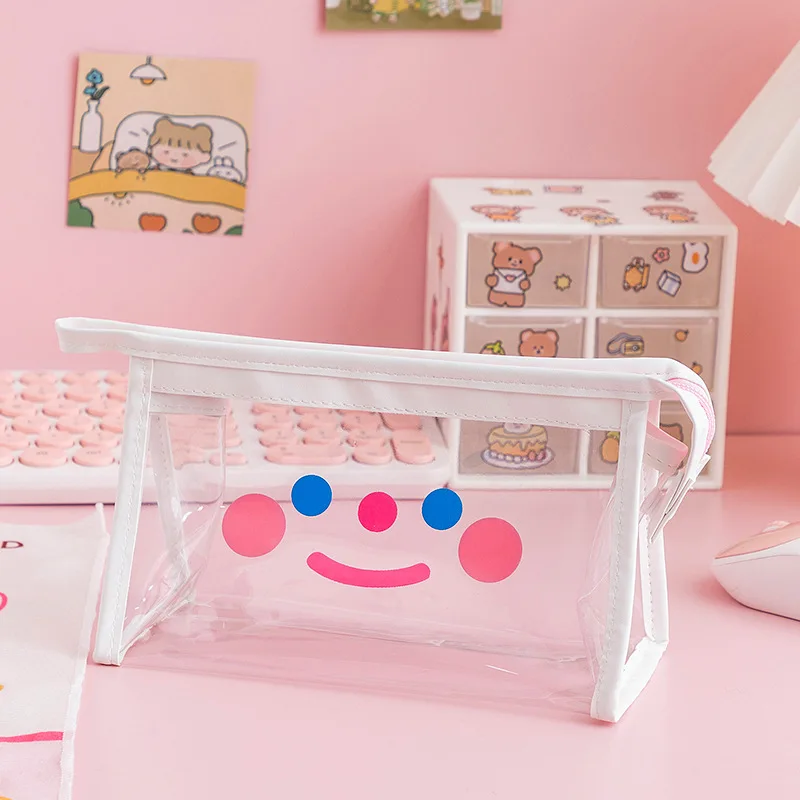 
PVC Big Capacity Clear Pen Pencil Case Storage Pouch Stationery Bag pen bag transparent 