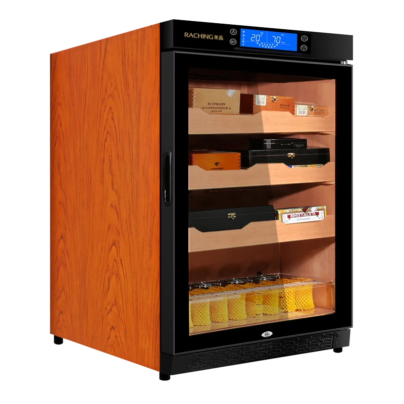 Factory Direct Offer Premium natural wooded Electric cigar cabinet humidor