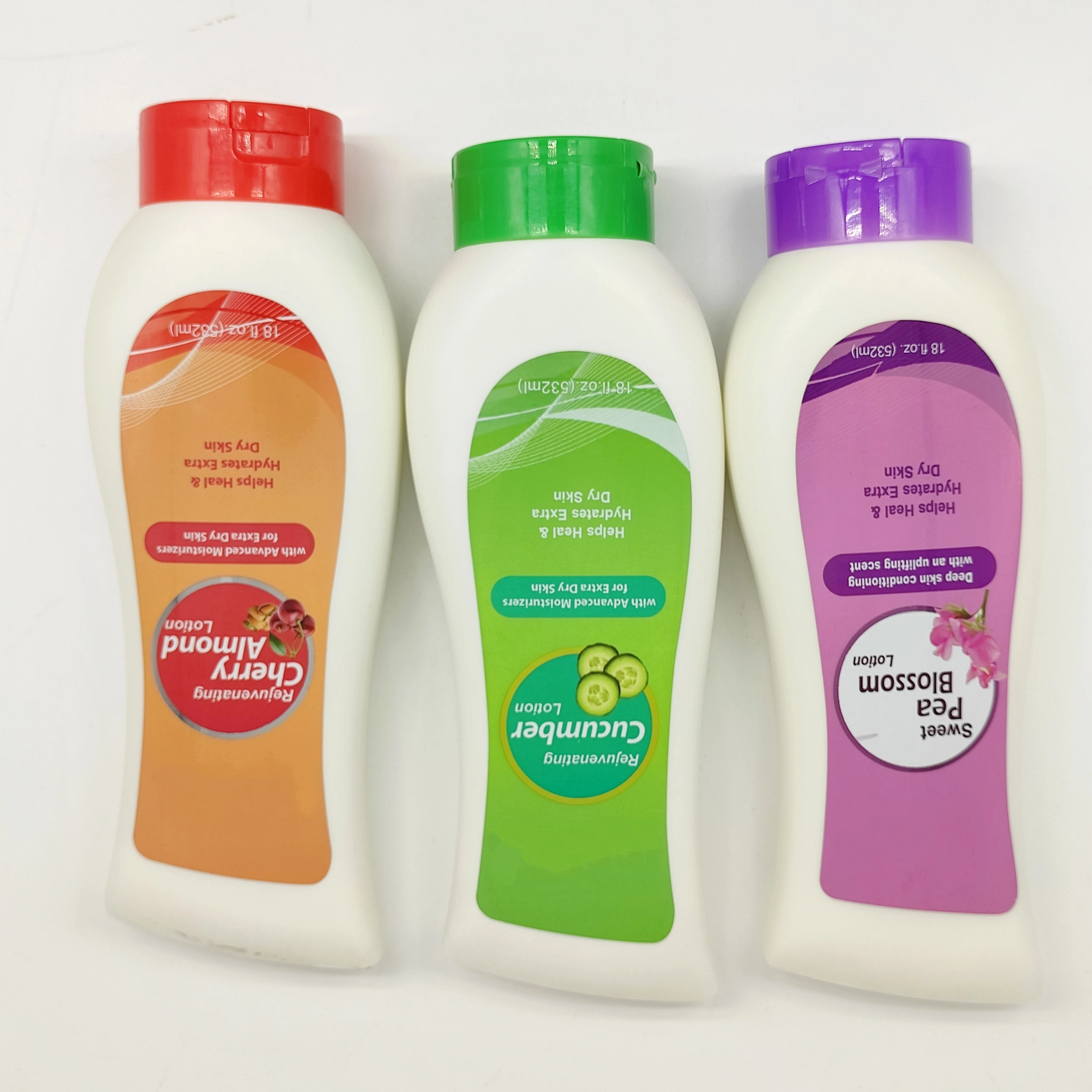 532ml 18oz Large Volume Fairness OEM Wholesale Helps Heal & Hydrates extra Dry Skin Body Lotion with Flip Cap