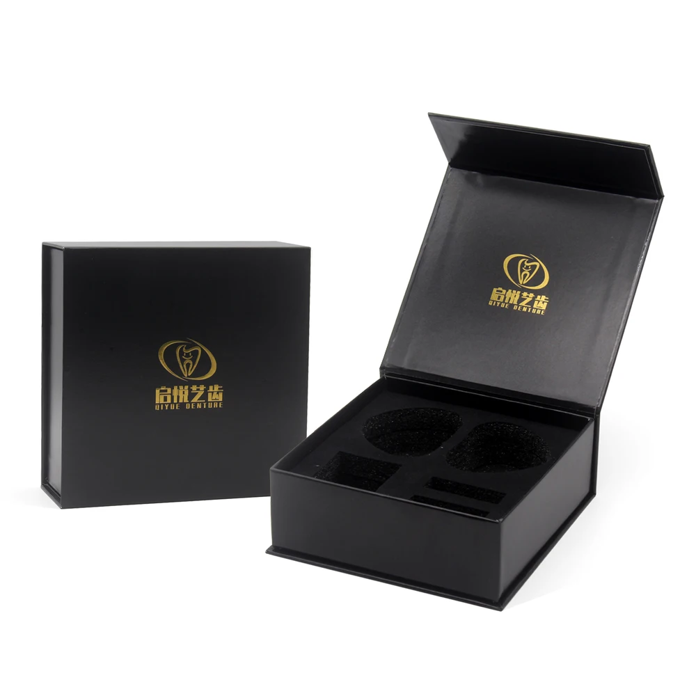 Custom Logo Paper Cardboard Clear Orthodontic Denture Dental Lab Retainer Aligners Packaging Box for dental aligners