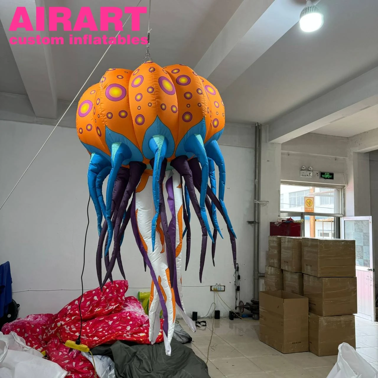 Music festival decoration inflatable jellyfish hanging decoration parade event ideas
