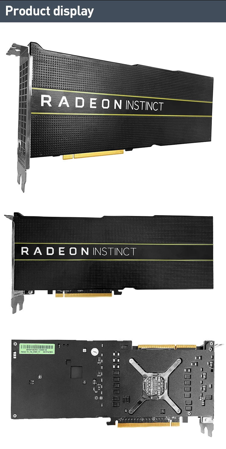 99% New AMD Radeon VII 16GB Graphic card 4096bit 8+8pin interface MI50 GPU Fro Servers PC Graphics cards Video AMD Radeon VII