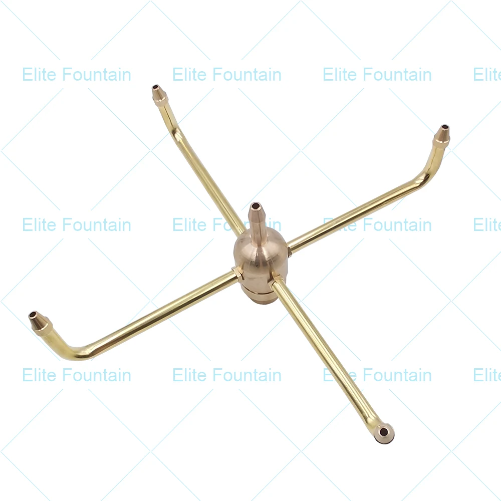 
4 Arms Rotary Water Fountain Nozzles for Outside Garden Fountain Accessories Brass Four-arms Rotary Fountain Nozzle 