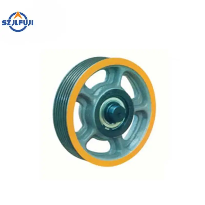 Elevator Deflector Sheave for Elevator Traction Machine Cast Iron Elevator Car Top and Counterweight Drive Pulley slot 10/12/13