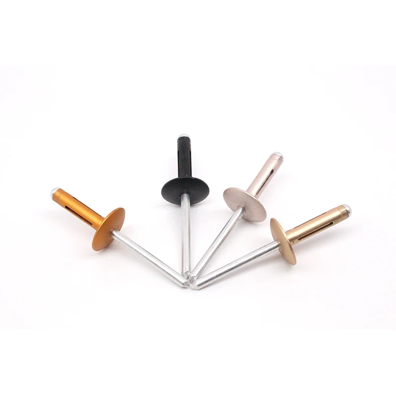 Aluminum tri-fold exploding rivets Large head blind rivet