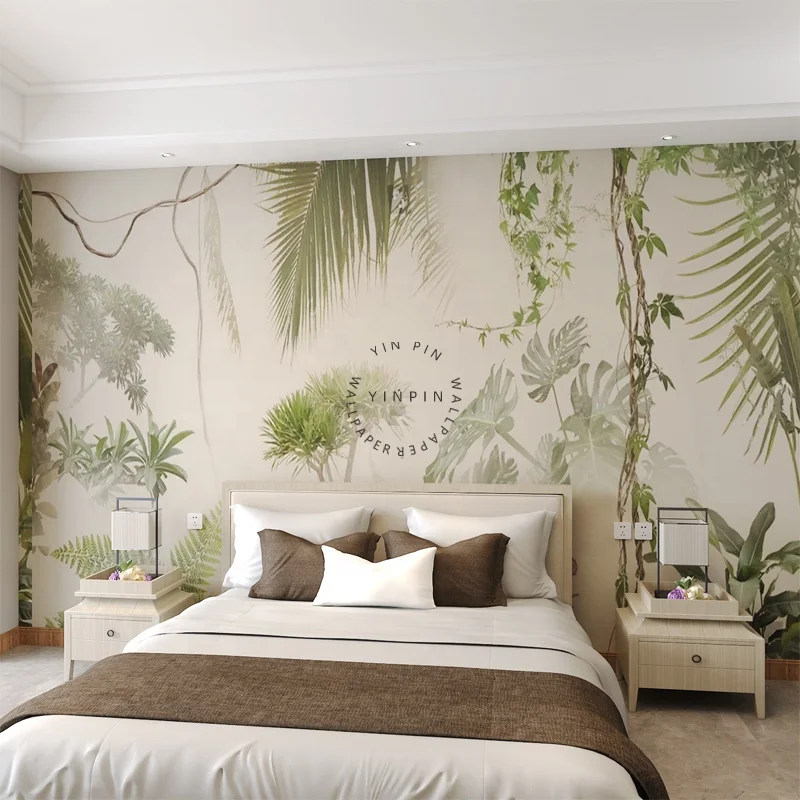 Tropical Rainforest Wallpaper Botanical Garden Living Room TV Background Wall Mural
