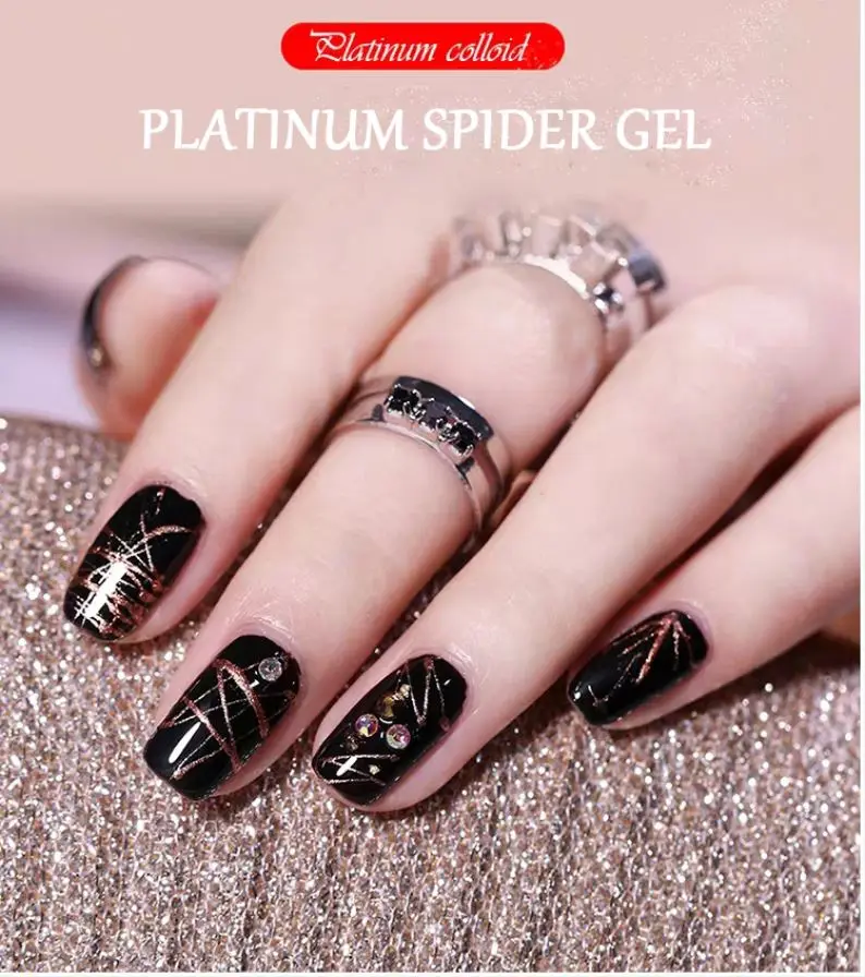 Wholesale Custom Private Label 30ml 6 Colors Nail Art Design Uv/led Gel Art Paint Soak Off Metal Painting Gel Polish