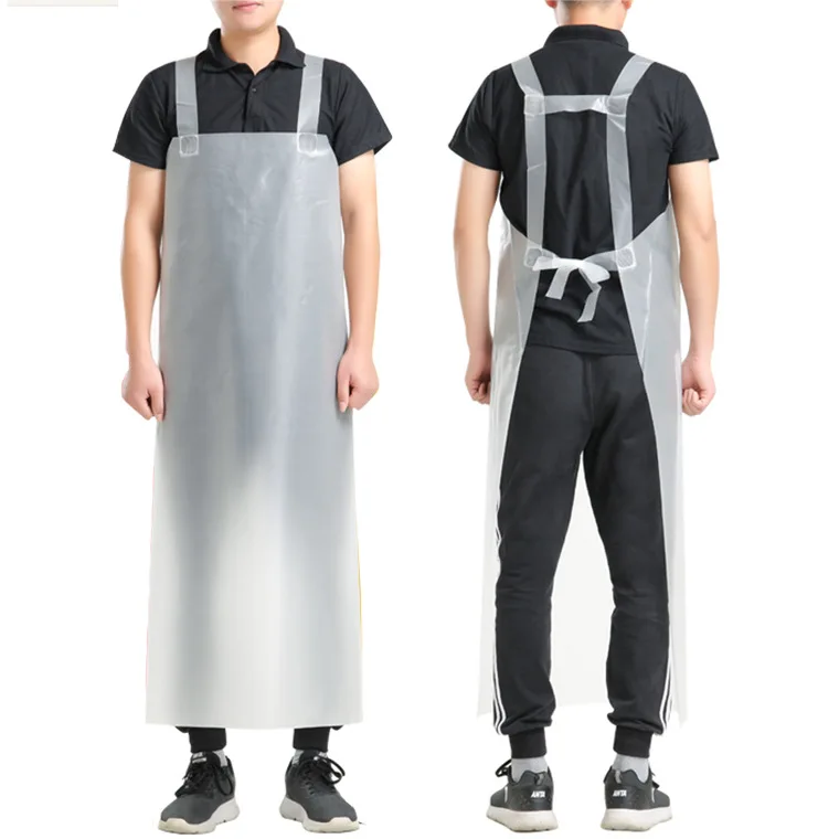 multi-color optional PVC Apron with thick and wearable apron for men and women one-size apron
