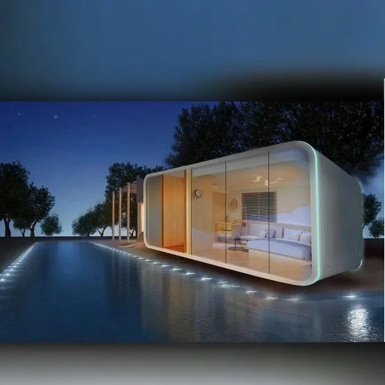 E30 High-end luxury quality spacecraft mobile home hotel cabin prefabricated container small capsule room with kitchen &bathroom