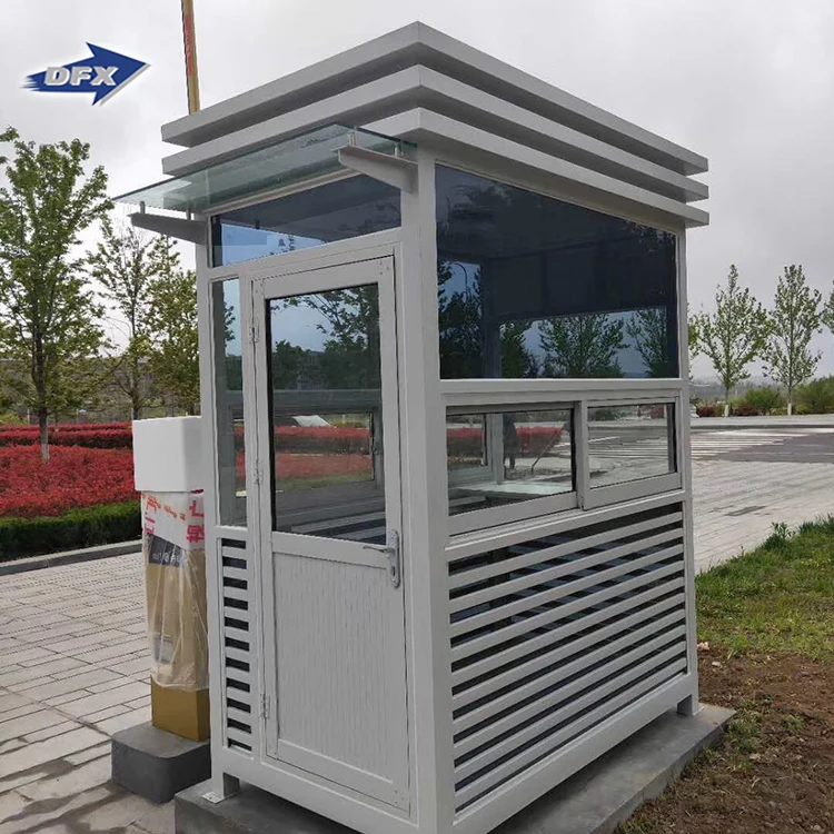 China Portable prefab sentry box sentry kiosk booth Security Guard house traffic box for sale