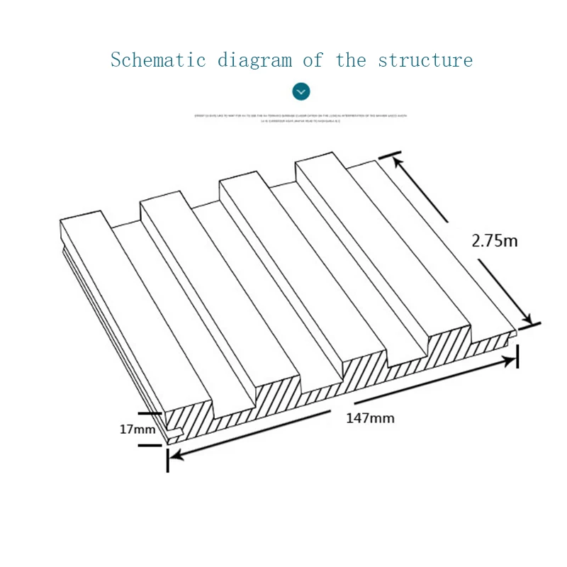 Wood Slat Panel 3D Pet Wood Design Tv Restaurant Kitchen Clip Curved Solid Wood Pvc Fluted Inside Inlay Concave PVC Wall Panel