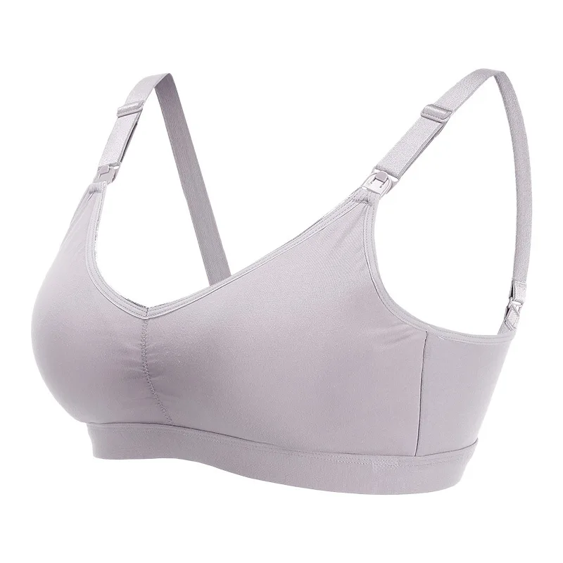 Hot wholesale Cotton size plus women maternity wireless breastfeeding seamless high quality nursing bra