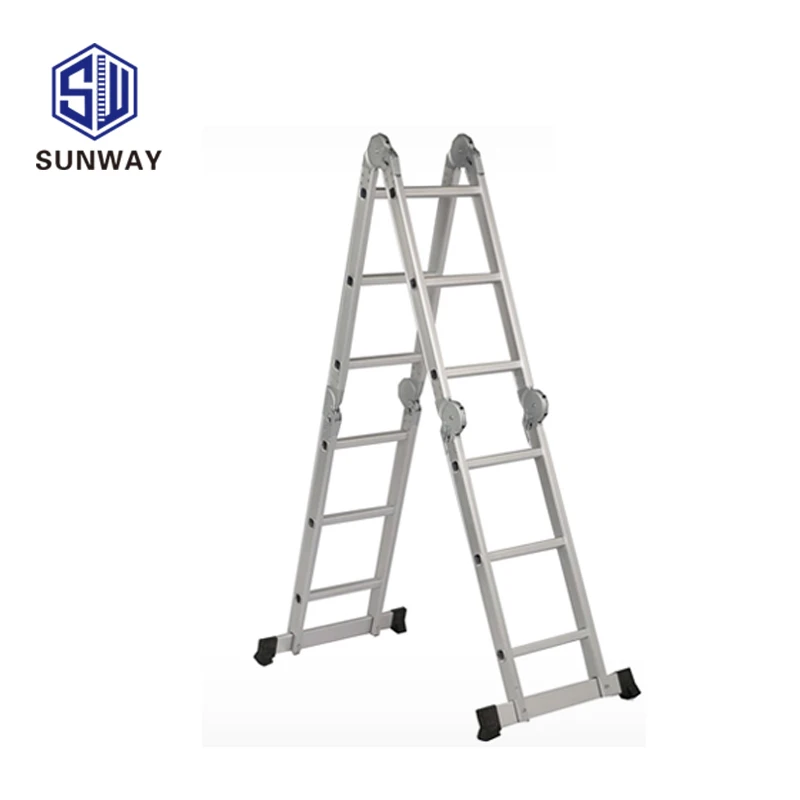 Portable Safety Multi-Functional Folding Aluminum Ladder 4*4 Step Multi-Purpose Ladder