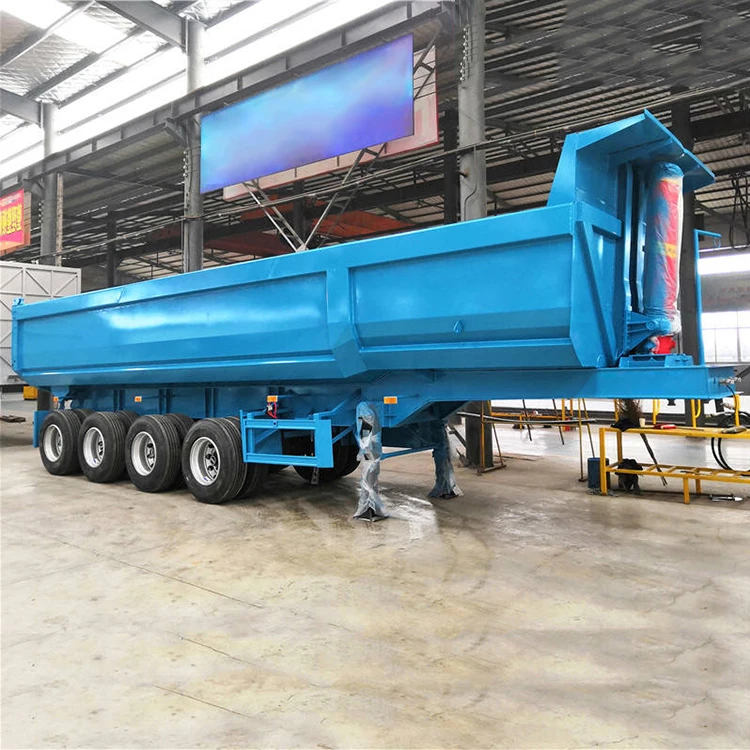 45cbm 80 Tons 4axles U-shape Dump Truck Trailers /tipper Semi Trailer