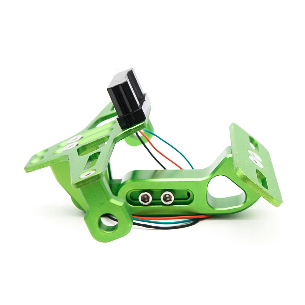 Adjustable 390CC DUKE MOTORBIKE SIDE FENDER ELIMINATOR LED Light LICENSE PLATE BRACKET HOLDER GREEN
