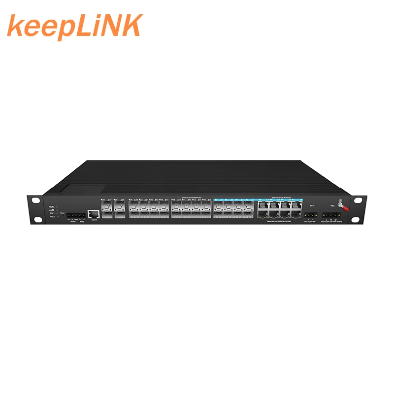 Gigabit 24 26 28 48 52 Ports Web System 1U Gigabit Switch Managed Industrial Poe Network Switches with spf combo port